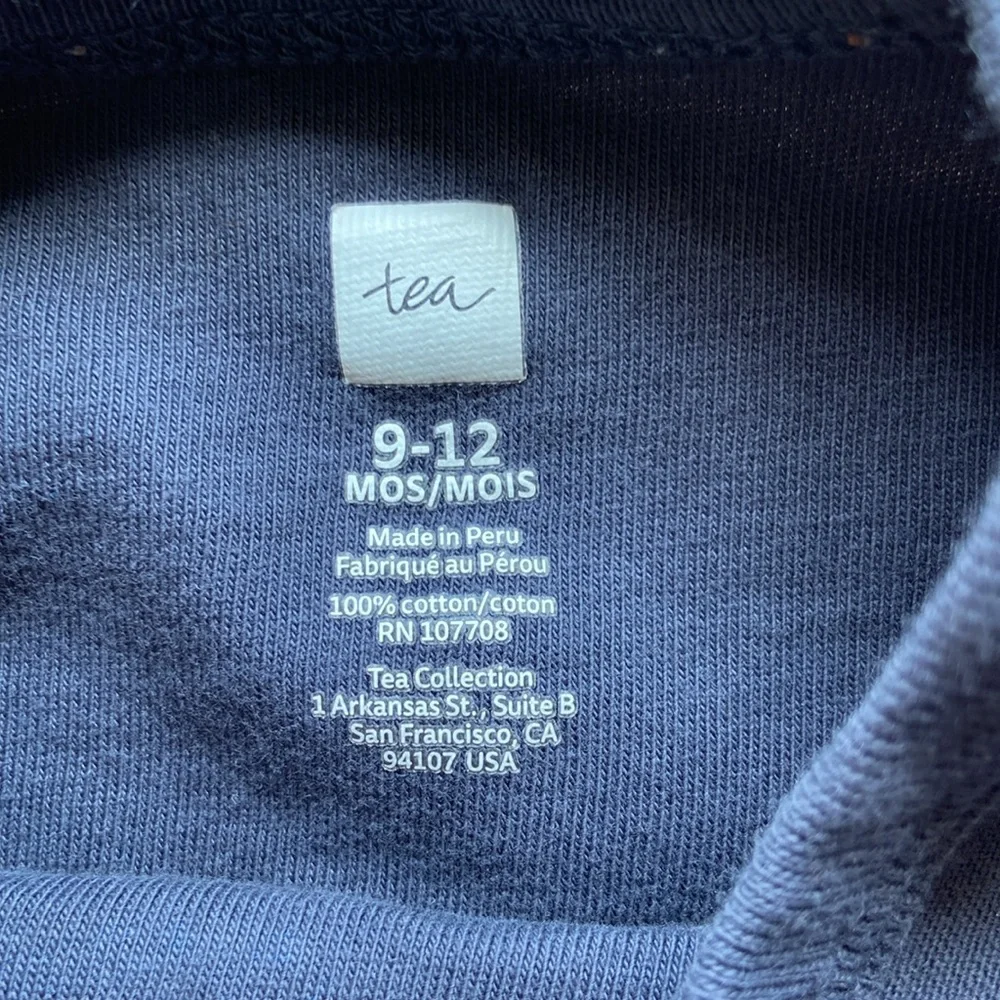 Tea Collection Navy Blue Octopus Tee 9-12M - Picture 3 of 8